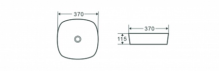 Раковина накладная Terminus Классик 370х370х115 Балашиха - фото 3