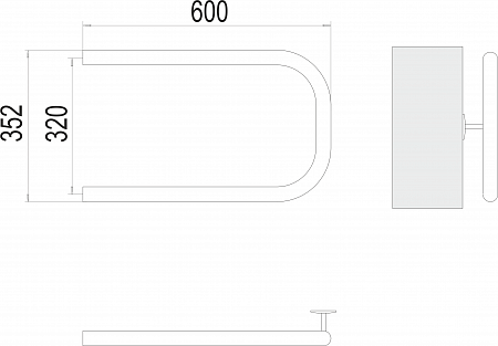 П-обр AISI 32х2 320х600 Полотенцесушитель  TERMINUS Балашиха - фото 3