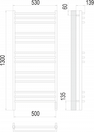 Соренто П15 500х1300 электро (sensor quick touch) Полотенцесушитель  TERMINUS Балашиха - фото 3