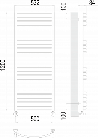 Классик П22 500х1200 Полотенцесушитель  TERMINUS Балашиха - фото 3