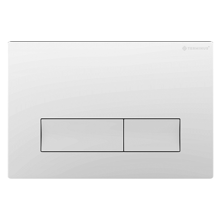 Клавиша смыва для инсталляции Terminus Classic кнопка прямоугольник цвет белый Балашиха - фото 1