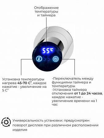 Рондо П2 350х760 электро Полотенцесушитель TERMINUS Нержавеющая сталь Балашиха - фото 5