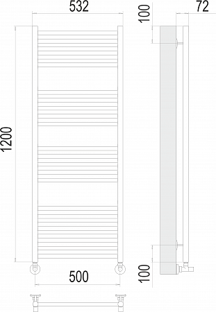 Аврора П22 500х1200 Полотенцесушитель  TERMINUS Балашиха - фото 3