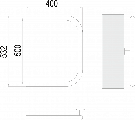 П-обр AISI 32х2 500х400 Полотенцесушитель  TERMINUS Балашиха - фото 3